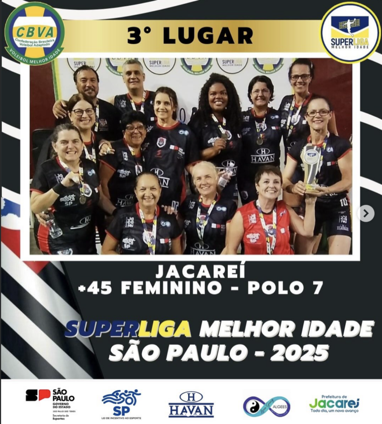 Jacareí faz história na Superliga Melhor Idade 2025